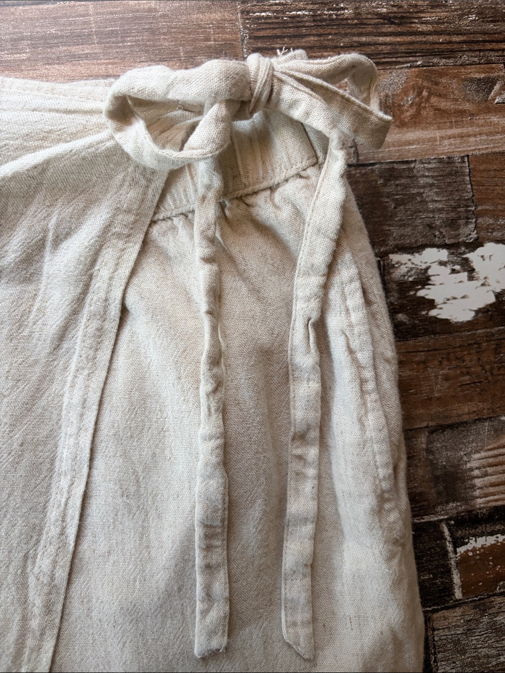 American Eagle Outfitters Cream Wrap Skort with Side Tie - Picture 8 of 8